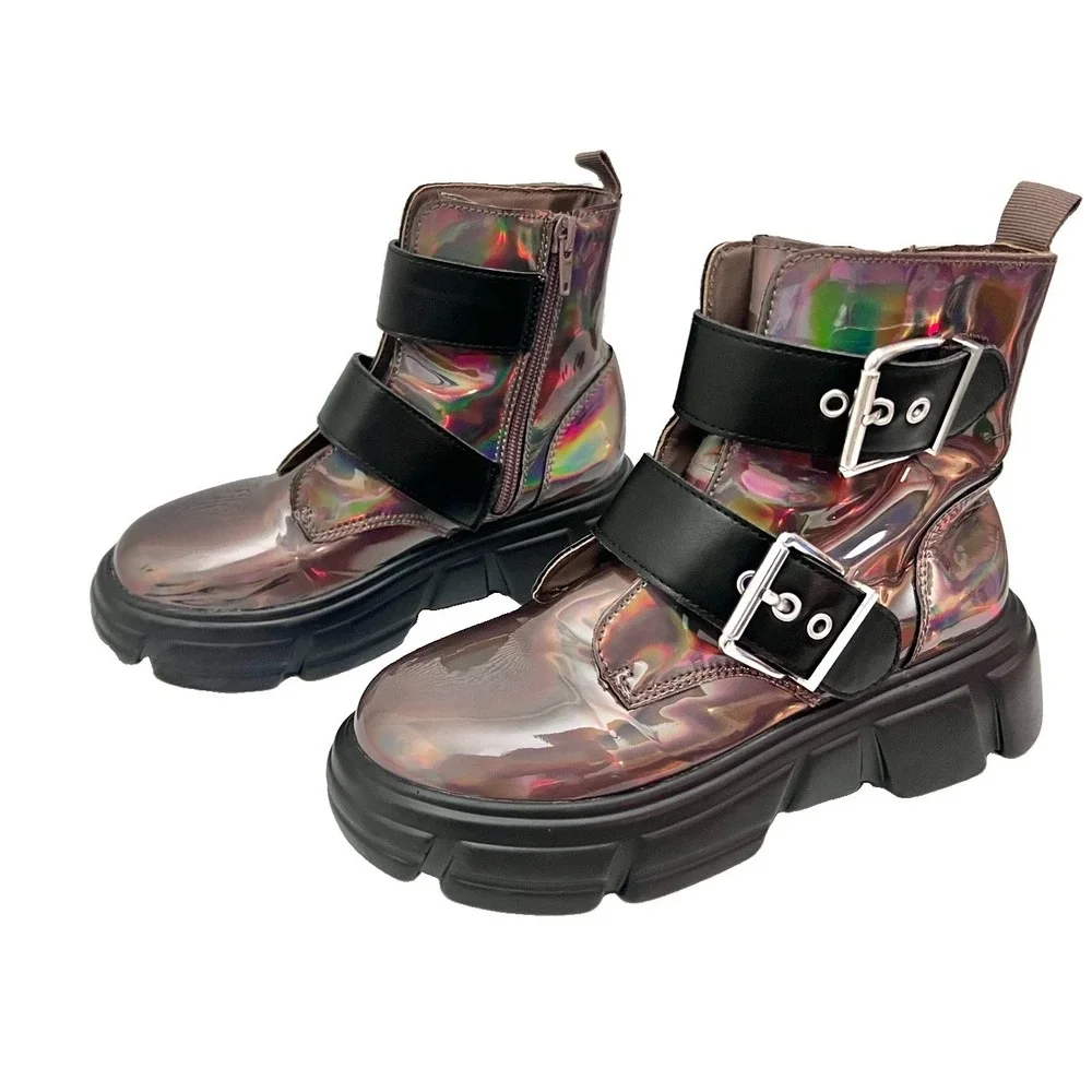 Steve Madden Kids Metallic Boots 2 Casual School Shoes Footwear Girl Clothing